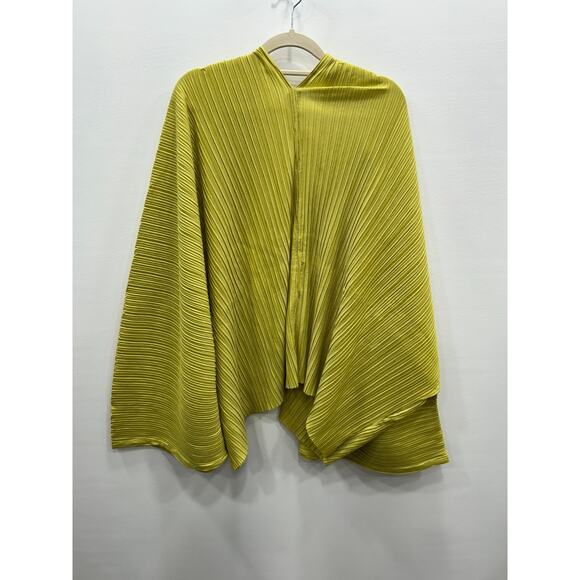 Wynne Layers Womens Pear Pleated Plisse Knit Cardigan Sweater Shrug Plus Size 2X - Picture 3 of 8